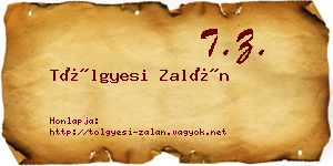 Tölgyesi Zalán névjegykártya