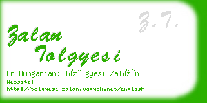 zalan tolgyesi business card